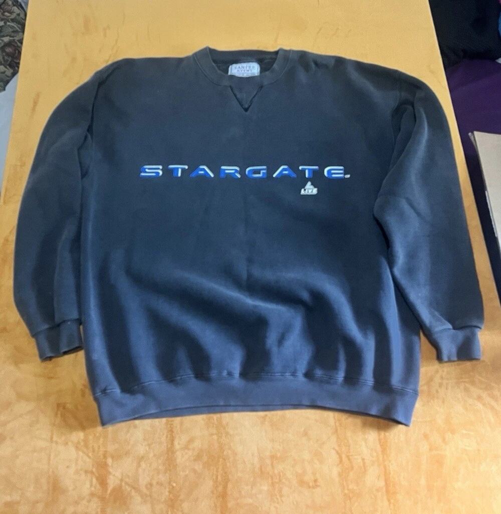 Vintage 90s Stargate Sweatshirt XL USA Made Santee HVYWT Live Entertainment